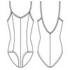 Mirella Girl's Princess Seam V-Front Camisole Leotard, Garnet, 4-6 view 3
