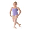Mirella Girl's Princess Seam V-Front Camisole Leotard, Lilac, 8-10 view 1