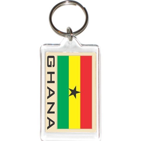 Acrylic KeyChains KeyRings Holders - Asia & Africa Grp 1 (1-Pack, Country: Ghana)