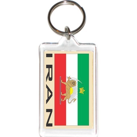 Acrylic KeyChains KeyRings Holders - Asia & Africa Grp 1 (1-Pack, Country: Iran Old)