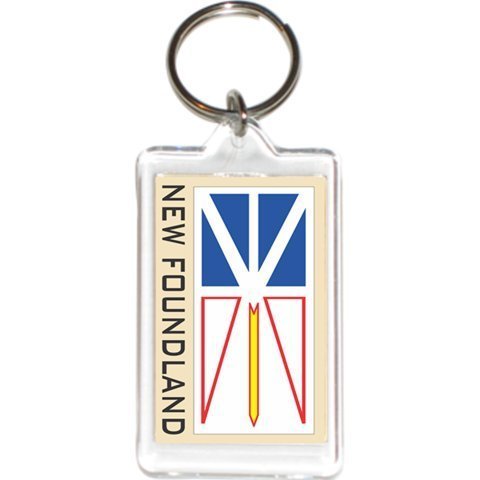 Acrylic KeyChains KeyRings Holders - Americas Grp 1 (1-Pack, Country: Canada New Foundland)