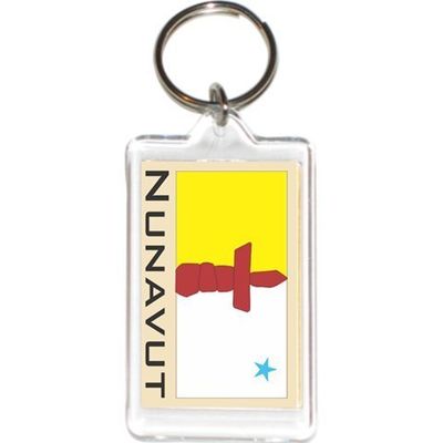 Acrylic KeyChains KeyRings Holders - Americas Grp 1 (1-Pack, Country: Canada Nunavut)