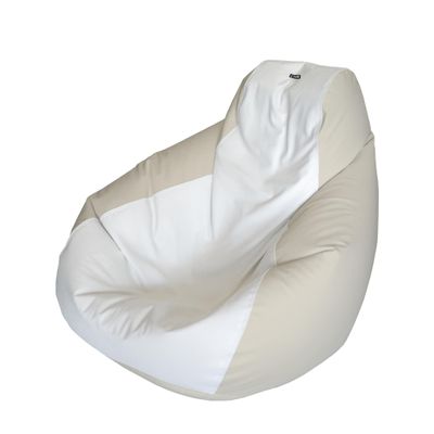 E-SeaRider Teardrop Marine Beanbag (White/Beige, Medium)