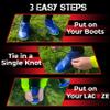 Laceeze - Translucent Band Max Fits Cleats Size 8+ US Keeps Shoe Laces Tied During All Sport Activities, Soccer, Baseball, Lacrosse, Basketball. Made From Silicone With Ribbed Technology view 2