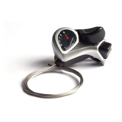 Shimano Tourney SLTX50R - Unisex Shift Lever, for Adults, One Size, Silver (This is only The Right Gear Lever)