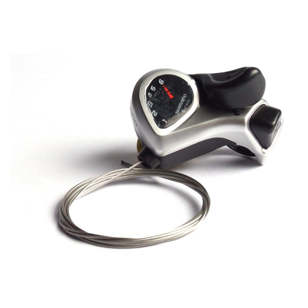 Shimano Tourney SLTX50R - Unisex Shift Lever, for Adults, One Size, Silver (This is only The Right Gear Lever)