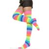 Lady's Thigh High Socks (Neon Rainbow) view 1