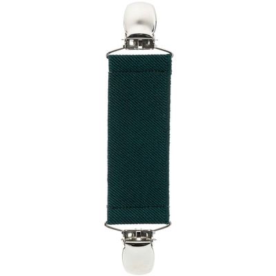 Elastic Scarf and Hat Clips Attacher with Extra Heavy Clips - Hunter Green