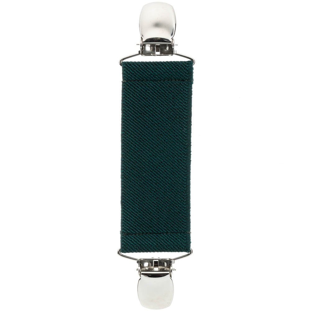 Elastic Scarf and Hat Clips Attacher with Extra Heavy Clips - Hunter Green