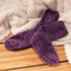 BambooMN Women's Super Soft and Cozy Feather Light Fuzzy Home Socks - Pirate Purple - 4 Pair Value Pack - Size 4-10 view 4