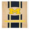 Evergreen Michigan Wolverines Burlap Flag - 28" x 44" view 1