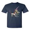 Zombie Unicorn Undead Animals Adult DT T-Shirt Tee (Medium, Navy Blue) view 1