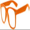 Classic Vintage Sunglasses Clear Lens Orange Frame Retro view 1
