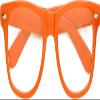 Classic Vintage Sunglasses Clear Lens Orange Frame Retro view 2