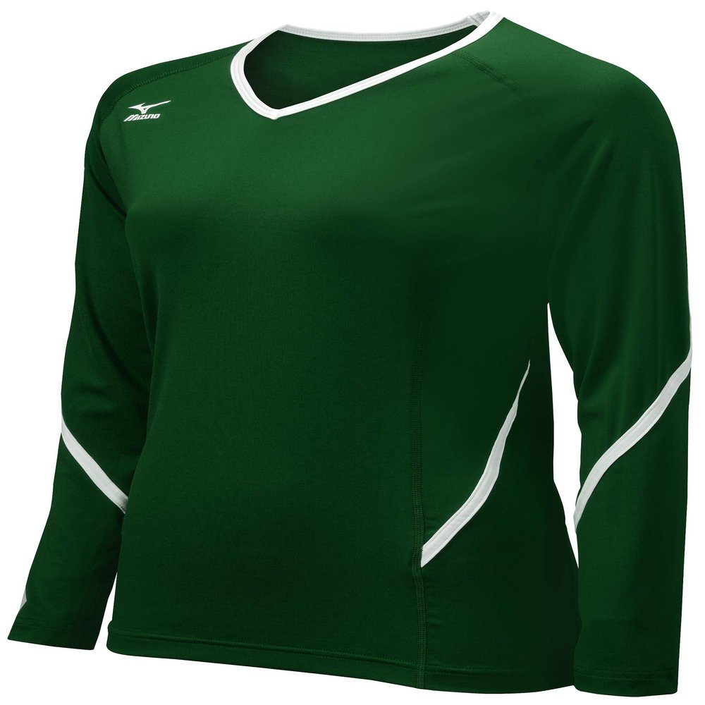 Mizuno Women's Youth Techno Generation Long Sleeve Jeresy, Large, Navy/White