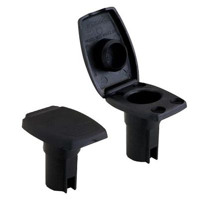 1 - Attwood Oval 2-Pin Base f/Angled Pole - Black