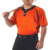 A4 Mens 2-Button Color Block Henley, 3XL, Orange/Black view 2