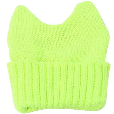 Girl's Winter Cute Devil Horn Cat Ear Slouchy Crochet Knit Beanie Ski Hat Cap