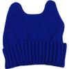 Girl's Winter Cute Devil Horn Cat Ear Slouchy Crochet Knit Beanie Ski Hat Cap Royal Blue view 1