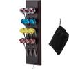 Viper Dart Caddy Solid Wood Wall Mounted Dart Holder/Stand, Displays 4 Sets of Steel or Soft Tip Darts, for All Sisal & Electronic Dartboards, Surrounds & Cabinets, Mahogany Finish view 1