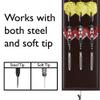 Viper Dart Caddy Solid Wood Wall Mounted Dart Holder/Stand, Displays 4 Sets of Steel or Soft Tip Darts, for All Sisal & Electronic Dartboards, Surrounds & Cabinets, Mahogany Finish view 4