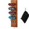 Viper Dart Caddy Solid Wood Wall Mounted Dart Holder/Stand, Displays 4 Sets of Steel or Soft Tip Darts, for All Sisal & Electronic Dartboards, Surrounds & Cabinets, Cinnamon Finish view 1