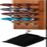 Viper Dart Caddy Solid Wood Wall Mounted Dart Holder/Stand, Displays 4 Sets of Steel or Soft Tip Darts, for All Sisal & Electronic Dartboards, Surrounds & Cabinets, Cinnamon Finish view 2