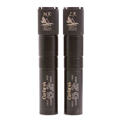 CARLSON'S Choke Tubes 20 Gauge Compatible for Benelli Crio Plus [ 2 Pack | Mid Range & Long Range ] Blued Steel | Delta Waterfowl Choke Tube | Made in USA