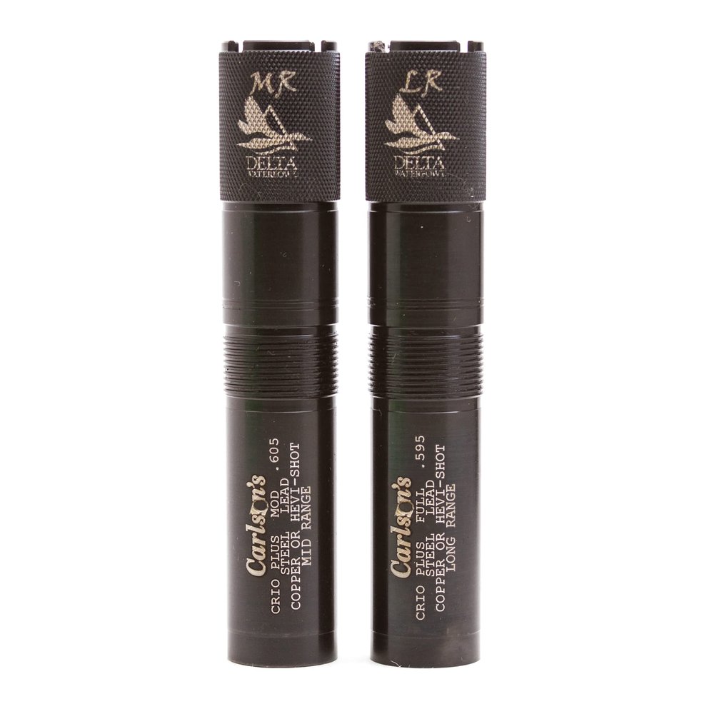 CARLSON'S Choke Tubes 20 Gauge Compatible for Benelli Crio Plus [ 2 Pack | Mid Range & Long Range ] Blued Steel | Delta Waterfowl Choke Tube | Made in USA
