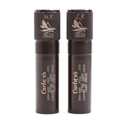Carlson's Choke Tubes 20 Gauge Compatible for Beretta Benelli Mobil [ 2 Pack | Mid Range & Long Range ] Blued Steel | Delta Waterfowl Choke Tube | Made in USA