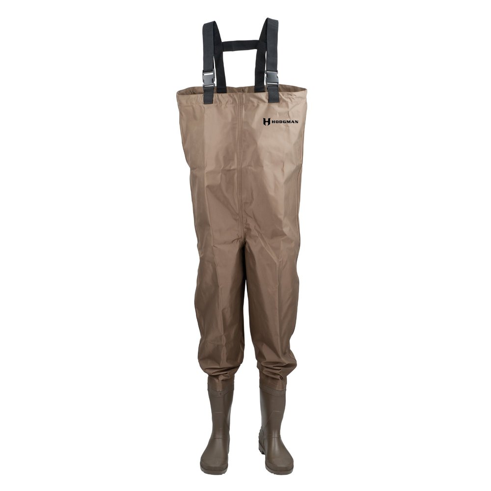Hodgman MACKCBC09 Mackenzie Nylon and PVC Cleated Bootfoot Chest Fishing Waders, Brown,Size 9