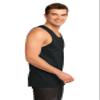 DISCONTINUED District - Young Mens Cotton Ringer Tank DT1500 S Black/Black view 3