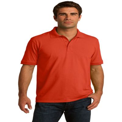 Port & Company Men's Tall 55 Ounce Jersey Knit Polo XLT Orange