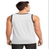 DISCONTINUED District - Young Mens Cotton Ringer Tank DT1500 XS White/Black view 2