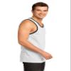 DISCONTINUED District - Young Mens Cotton Ringer Tank DT1500 XS White/Black view 3