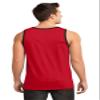 District - Young Mens Cotton Ringer Tank DT1500 XS New Red/ Charcoal view 2