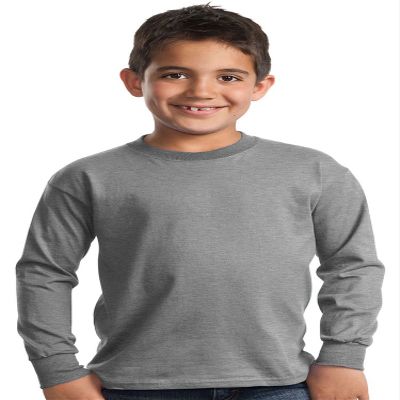 Port & Company Boys' Long Sleeve Essential T Shirt XL Athletic Heather