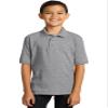 Port & Co Youth Core Blend Jersey Knit Polo KP55Y, Athletic Heather, Medium view 1