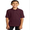 Port & Co Youth Core Blend Jersey Knit Polo KP55Y, Athletic Maroon, Large view 1