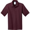 Port & Co Youth Core Blend Jersey Knit Polo KP55Y, Athletic Maroon, Large view 4