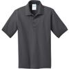 Port & Co Youth Core Blend Jersey Knit Polo KP55Y, Charcoal, Large view 4