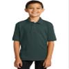 Port & Co Youth Core Blend Jersey Knit Polo KP55Y, Dark Green, X-Large view 1