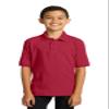 Port & Company Youth Core Blend Jersey Knit Polo L Red view 1