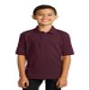 Port & Company Youth Core Blend Jersey Knit Polo L Red view 3