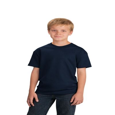 Port & Company Boys' 54 oz 100% Cotton T Shirt L Navy