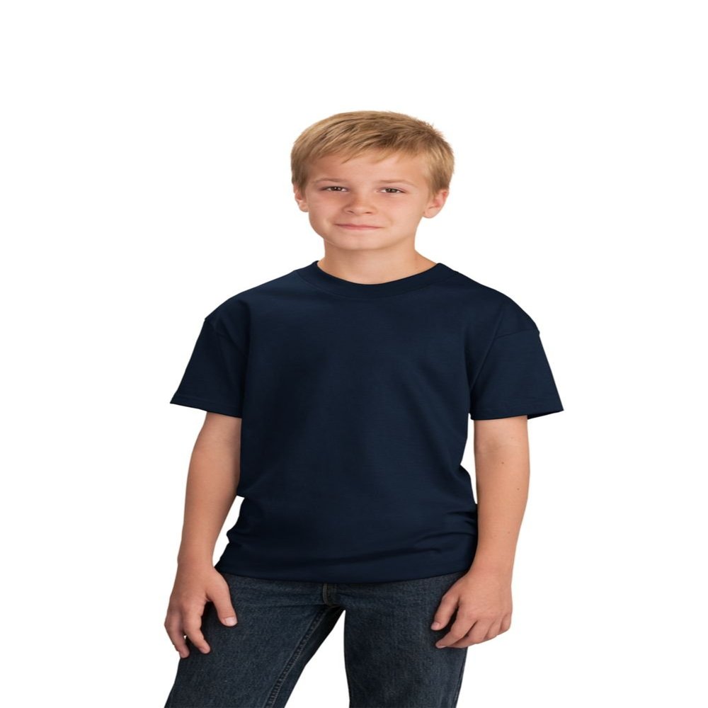 Port & Company Boys' 54 oz 100% Cotton T Shirt L Navy