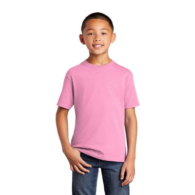 Port & Company Youth Core Cotton Tee Candy Pink Small