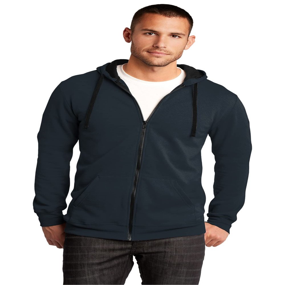 District The Concert Fleece Full-Zip Hoodie M New Navy