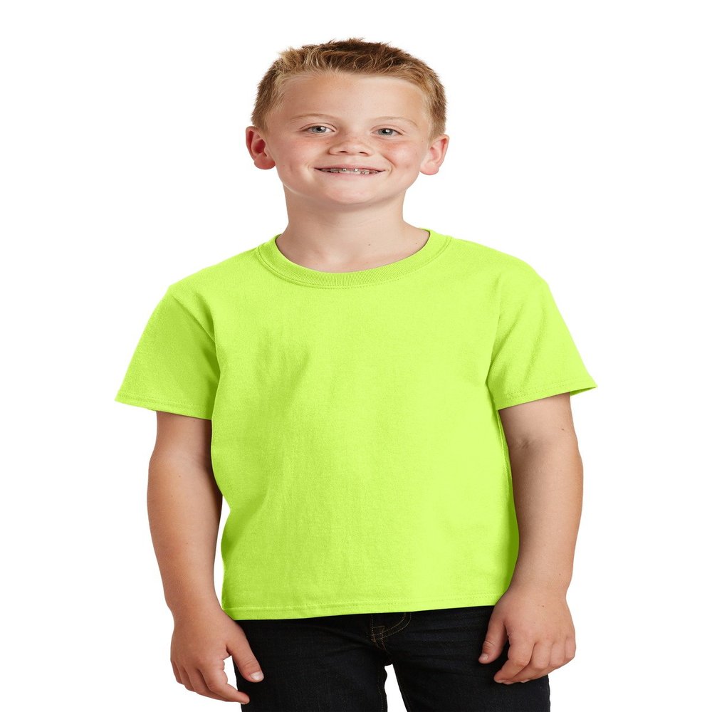 Port & Company - Youth Core Cotton Tee L Neon Yellow*