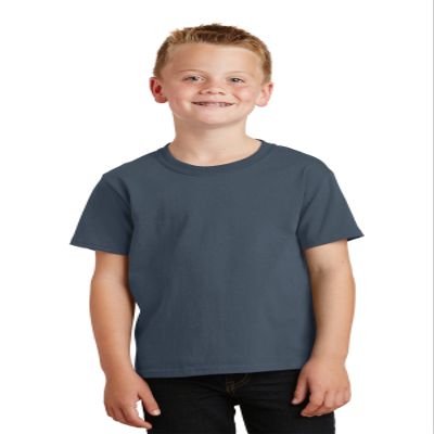 Port & Company - Youth Core Cotton Tee L Steel Blue